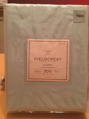 NUEVO EN CAJA Falda de cama doble Fieldcrest Robin azul huevo 39" X 75" X 15" ENVÍO GRATUITO Foto 1 de 3