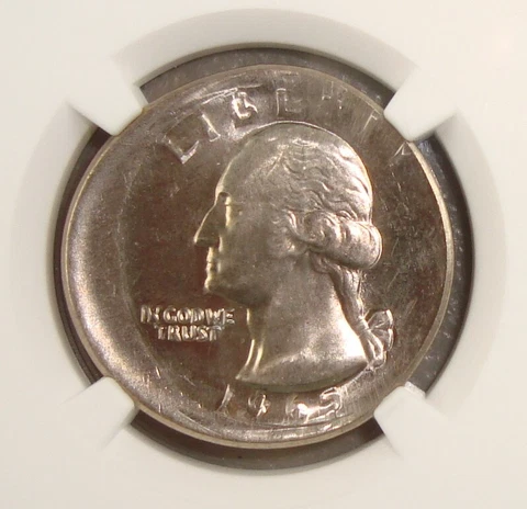 1965 Special Mint Set SMS Washington Quarter 10% Off Center Error NGC MS65 Cover