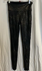 Leggings SPANX Cuero Sintético Metálico Estampado de Leopardo Ropa Activa Mujer S/P - Imagen 1 de 5