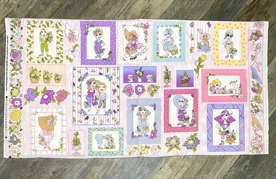 Panel de tela de algodón 23" x 44" Loralie Harris Designs Garden Gallery 2006 fuera de servicio Foto 1 de 2