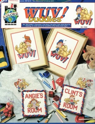 Wuv Buddies Children Cartoons Cross Stitch Patterns By True Colors - Image 1 of 3