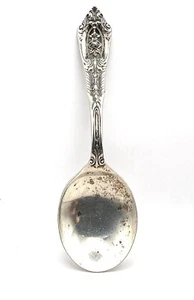 Antique Wallace Sterling Silver Spoon Rose Point - 4.5” - 18.2 Grams - Picture 1 of 6