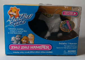 Zhu Zhu Pets Hamster "Winkie" Black White! Scoots Chatters NIB By Cepia 2008