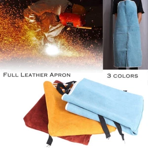 Welding Fire Heat Protect Apron Welder Toughness Two Layer Cow Leather - Picture 1 of 12