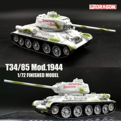 DRAGON WWII RUSSIAN T34/85 Mod.1944 1/72 tank model finished non diecast - Image 1 of 4