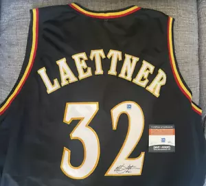 Christian Laettner Autographed Jersey COA Atlanta Hawks Jersey - Picture 1 of 2