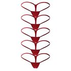 Solid Thong G String Lingerie Panty 5Pcs For Women's Intimates Bundle Pack