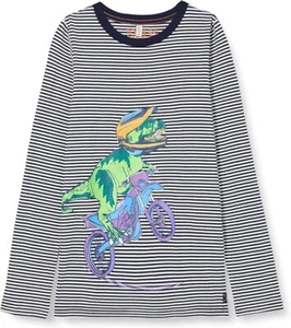 Joules Boy's Finlay SCREEN PRINT T-SHIRT DINOSAUR ON DIRT BIKE Navy Size 11-12y - Picture 1 of 4