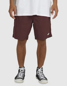 billabong og nylon elastic waist boardshorts maroon size medium - Picture 1 of 8