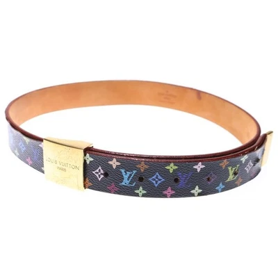 Cinturón de cuero multicolor Louis Vuitton 70/28 accesorio vintage para mujer Foto 1 de 4