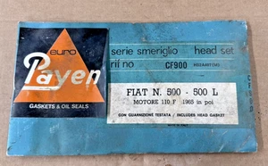 Original PAYEN Head Gasket Set FIAT 500 1966 on,Badly Stored See Pics For Condit - Picture 1 of 2