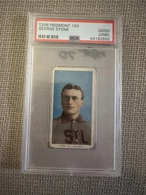 1910 Piedmont (T206) PSA 2MK George Stone - Imagem 1 de 2