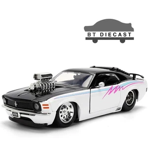 JADA MOTORGEBLÄSE 1970 FORD MUSTANG BOSS 429 1/24 DIECAST SCHWARZ / WEISS 36590 - Bild 1 von 6