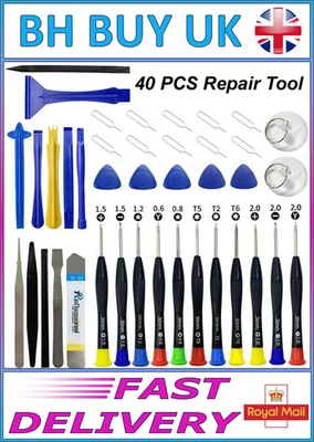40 x MOBILE PHONE / DEVICE REPAIR TOOL KIT, SET IPHONE SCREWDRIVER SCREEN CASE - Image 1 of 4