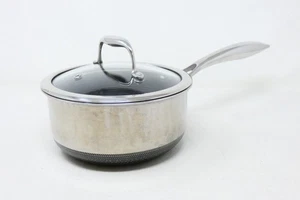 Sartén híbrida antiadherente HexClad de 2 cuartos con tapa de vidrio templado mantente fresco - Imagen 1 de 7