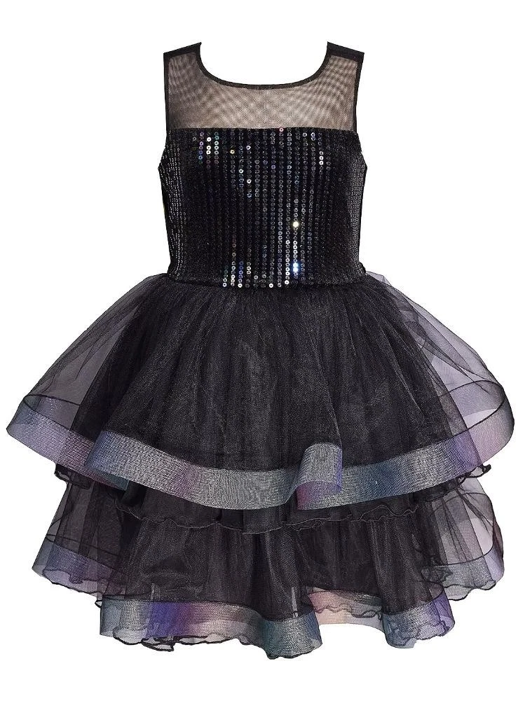 Bonnie Jean Stretch Velvet To Glitter Flock Drop Waist Holiday Girls Dress (5, Burgundy/Gold