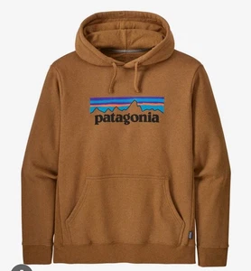 Patagonia P-6 Logo Uprisal Hoody Brown Bear Hooded Sweatshirt Men’s Medium - Picture 1 of 8