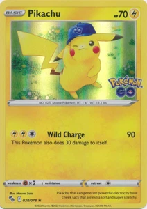 Pikachu 028/078 Pokemon Go Pokemon TCG Holo Rare - Picture 1 of 1