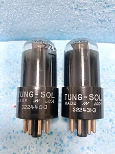 Tungsol 6SL7 5691 VT-229 Black Glass, Round Plates Excellent values Matched Pair - Picture 1 of 7