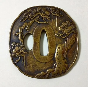 TSUBA Hand guard for Japanese sword Sword fitting #555 - Picture 1 of 6