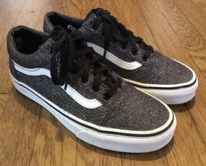 black sparkly vans