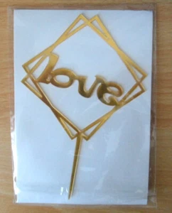 PLASTIC CAKE TOPPERS PARTY "LOVE" - Picture 1 of 1