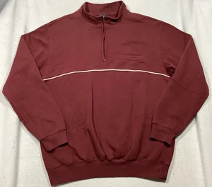 John Blair 1/4 Zip Sweatshirt Men's XL Red Pullover - Picture 1 of 9