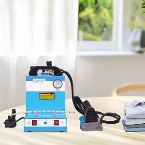 Electric Steam Iron with Boiler for Dry Cleaner Curtain Blue 110V Commercial - Picture 1 of 12