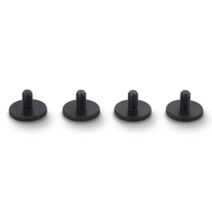 PrecisionGeek großer 20 mm Kopf - schwarze Alu-Rändelschrauben M6 x 10 mm - 4 Stück - Bild 1 von 1