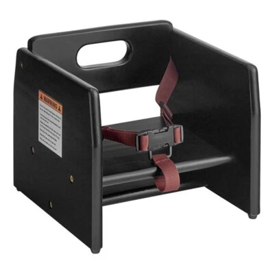 Restaurant Children Booster Seat in Black Wood Finish - For Commercial Use — 第 1/4 张图片