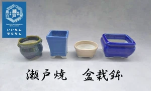 Vaso per bonsai Set di 4 piccoli vasi Seto ware vaso per bonsai giapponese - Foto 1 di 20