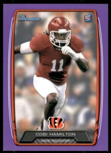 2013 Bowman Purple Cobi Hamilton Cincinnati Bengals #197 - Picture 1 of 2