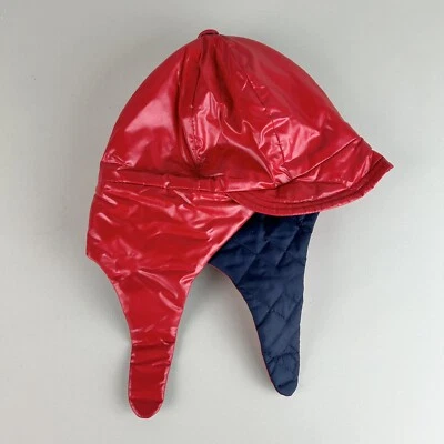 RARO Sombrero Trampero Aislado ROFFE De Colección Niños Rojo Invierno LD Correa de Mentón Espipada Foto 1 de 4