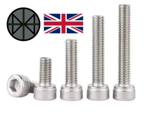 Tornillo M3 Acero Inoxidable Hexagonal Enchufe Allen Llave Pernos A2-70 304 DIN-912 3mm Ø Diámetro - Imagen 1 de 15