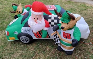 Vintage Gemmy aufblasbare Nascar #88 Dale Earnhardt Jr. Weihnachten mit Weihnachtsmann - Bild 1 von 10