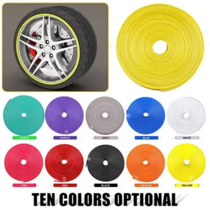 8M Car Wheel Rim Edge Protector Vehicle Tire Guard Sticker Rubber Strip Line Set - Picture 1 of 23