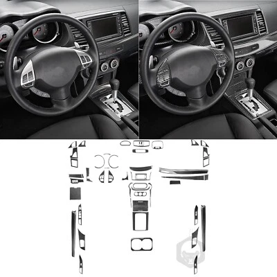 For Mitsubishi Lancer lancer 10th 2007-16 Real Carbon Fiber Full Interior Trim - Image 1 of 4