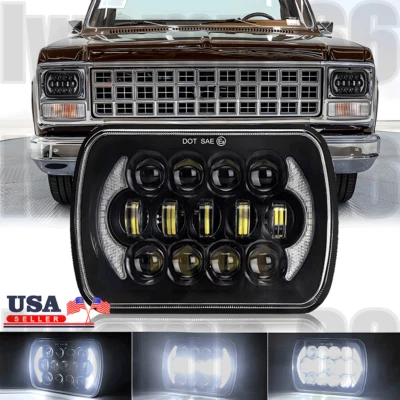 Для Chevrolet C10 C20 C30 K10 K20 K30 105 Вт 7 x 6 дюймов светодиодная фара дальнего ближнего света - Изображение 1 из 4