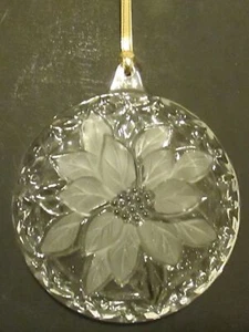 Vintage Weihnachtsstern Glas Medaillon Weihnachtsschmuck - Bild 1 von 2