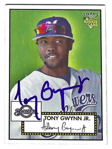 TONY GWYNN JR MILWAUKEE BREWERS SIGNED CARD PHILADELPHIA PHILLIES DODGERS PADRES - Picture 1 of 1