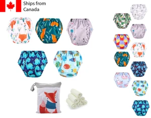 Waterproof Reusable Training Pant Built-in Insert Overnight Cloth Underwear Gift - Picture 1 of 16