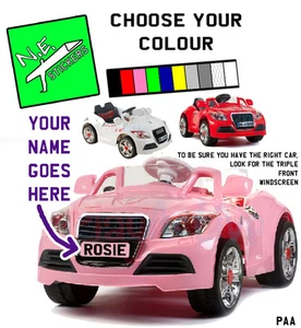 PERSONALISED kids number plate: Coupe style ride on car toy 6v 12v custom - Picture 1 of 12