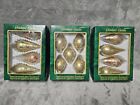 Lot Of 13 Christmas Classics Commodore Ornaments Teardrop Gold In Box