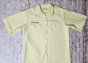 Boy Scout BSA, Official Uniform Blouse, Yellow, Medium, Cotton Blend, No Patches - Picture 1 of 9