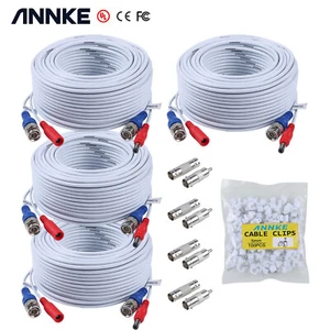 ANNKE 4PCS 100FT 30m Video Power BNC Cable for CCTV Security Camera System White - Picture 1 of 12