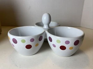 Pampered Chef Simple Additions Polka Dots 3 Part Trio Serving Dishes #2078 - Picture 1 of 6
