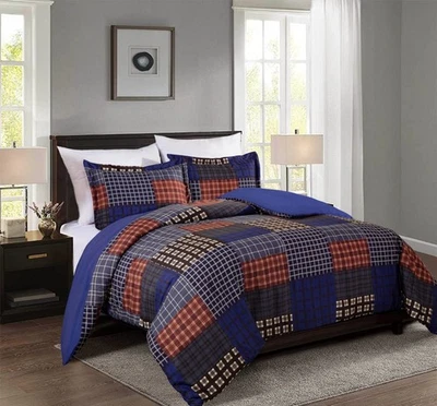 Chezmoi Collection Sherman 3-Piece Oversized Comforter Set - Multicolor Plaid... - Image 1 of 4