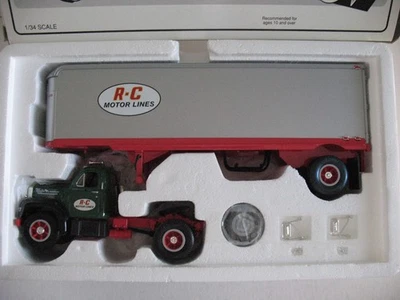 FIRST GEAR # 19-1156 R - C MOTOR LINES 1960 MACK B 61 TRACTOR TRAILER - Image 1 of 3