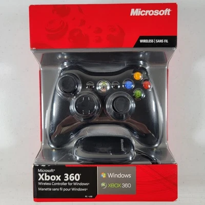 BRAND NEW Genuine OEM Microsoft Xbox 360 ‎Wireless Controller For Windows Black - Image 1 of 4