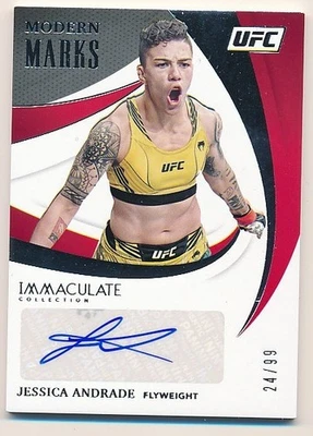 JESSICA ANDRADE 2021 PANINI IMMACULATE COLLECTION #MM-JDA AUTO SP #24/99 - Image 1 of 2